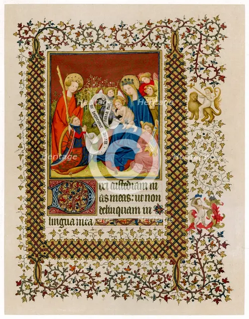 Henry VI before the Virgin and Child, c1420. Artist: Unknown