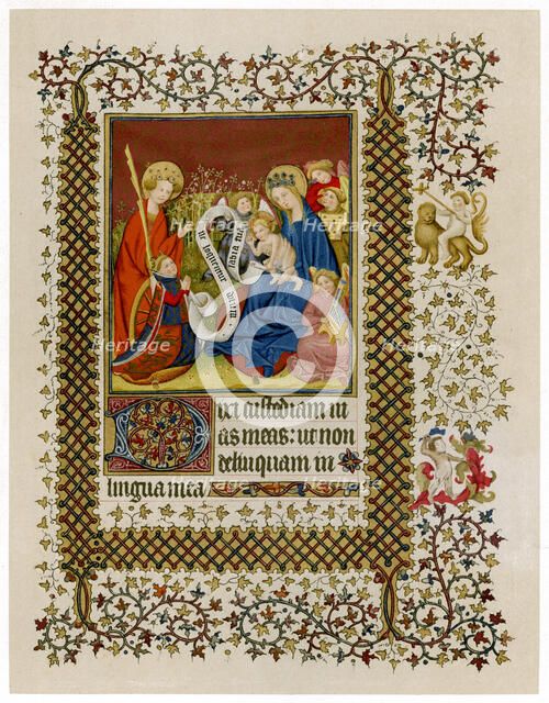 Henry VI before the Virgin and Child, c1420. Artist: Unknown