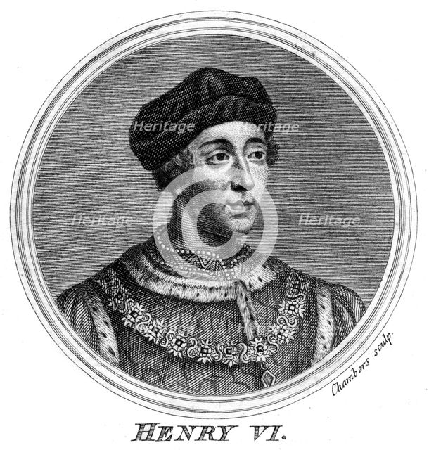 Henry VI of England, (1421-1471).Artist: Chambers