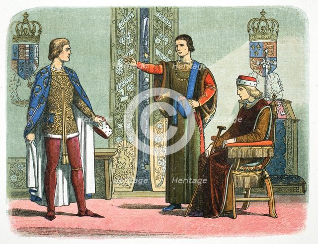 Henry VI of England and the Dukes of York and Somerset, 1450 (1864). Creator: James William Edmund Doyle.