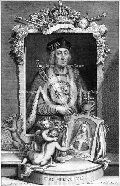 Henry VII of England, (18th century).Artist: George Vertue