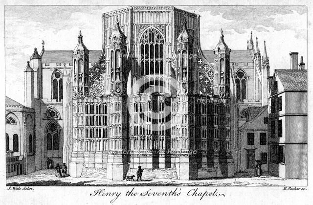 Henry VII Chapel, Westminster Abbey, London, 18th century.Artist: Edward Rooker