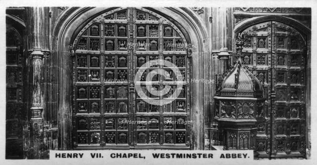 Henry VII Chapel, Westminster Abbey, London, c1920s. Artist: Unknown