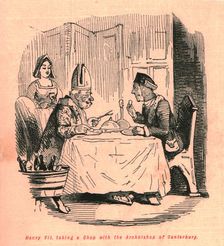 Henry VII taking a chop with the Archbishop of Canterbury 1897. Creator: John Leech