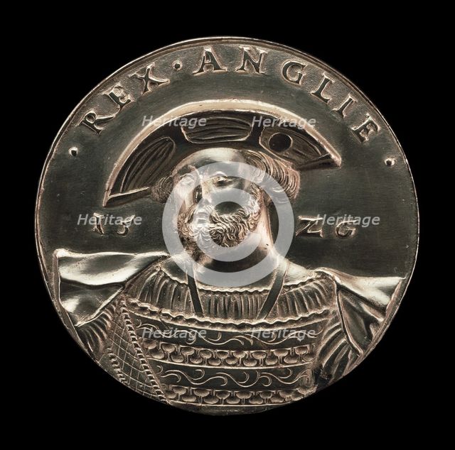 Henry VIII, 1491-1547, King of England 1509 [obverse], 1526. Creator: Hans Daucher.
