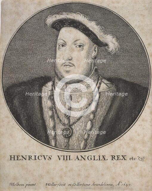 Henry VIII, 1647. Creator: Wenceslaus Hollar.