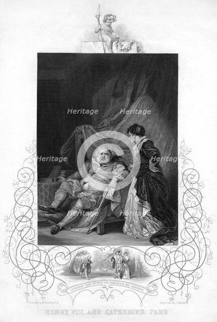 Henry VIII and Catherine Parr, (19th century). Artist: J Rogers