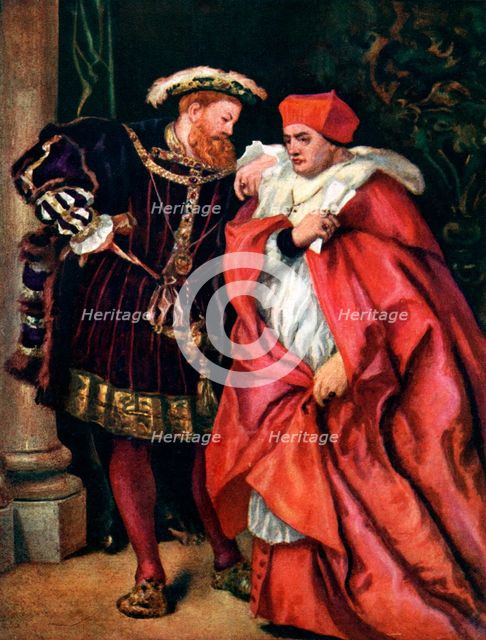 'Henry VIII and Cardinal Wolsey', c1888, (c1920). Artist: Sir John Gilbert