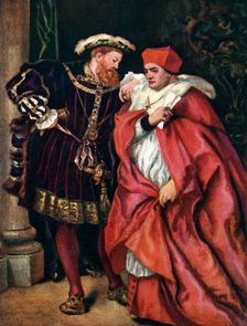 Henry VIII and Cardinal Wolsey c1888, (c1920). Artist: Sir John Gilbert