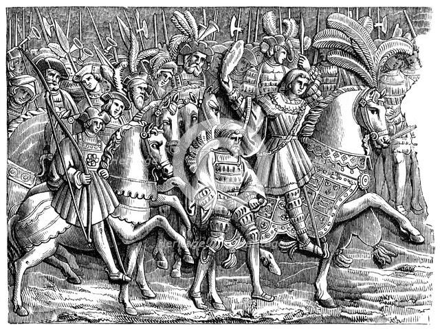 Henry VIII in the Field of the Cloth of Gold, 1520, (1870). Artist: Unknown