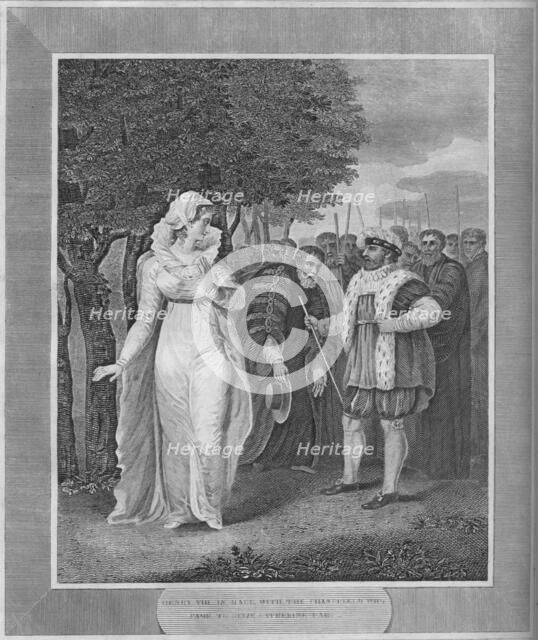 'Henry VIII in rage with the Chancellor Who Came To Seize Catherine Parr', 1838. Artist: Unknown.