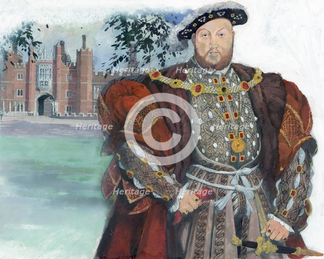 Henry VIII, King of England, 1990s. Artist: Ivan Lapper.