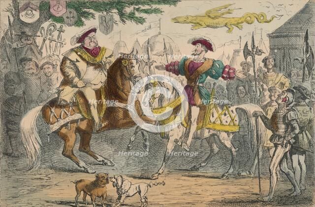 Henry VIII, meeting Francis I, 1850. Artist: John Leech