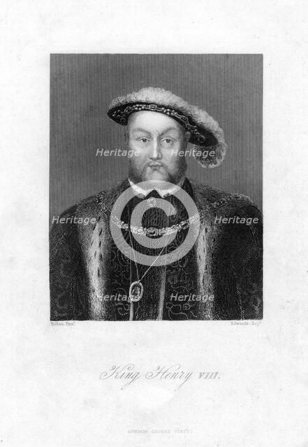 Henry VIII of England, (1491-1547).Artist: Edwards