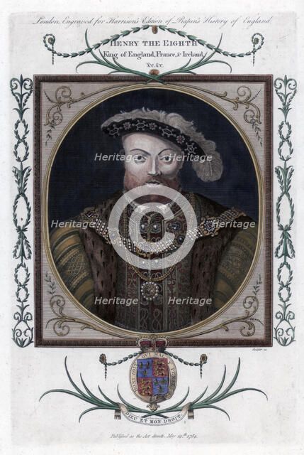 Henry VIII of England, (1784).Artist: John Goldar