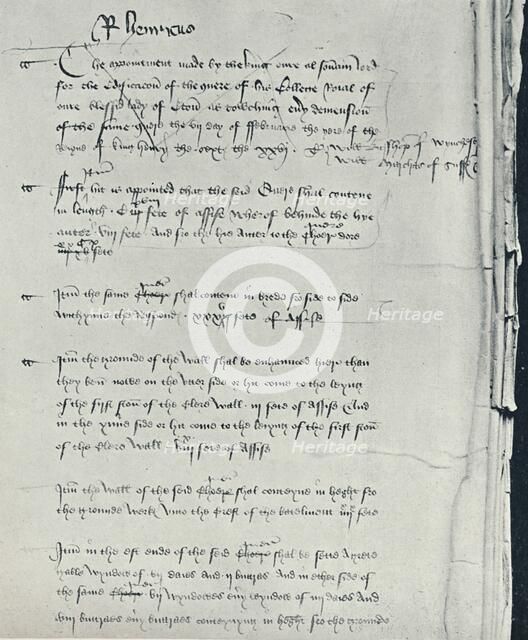 'Henry VI's Avyse with Alterations made in 1450', 1926. Artist: King Henry VI.