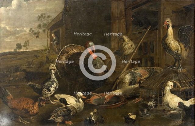 Hens, Ducks and a Turkey Cock, 1614-1652. Creator: Adriaen van Utrecht.