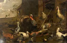 Hens, Ducks and a Turkey Cock, 1614-1652. Creator: Adriaen van Utrecht