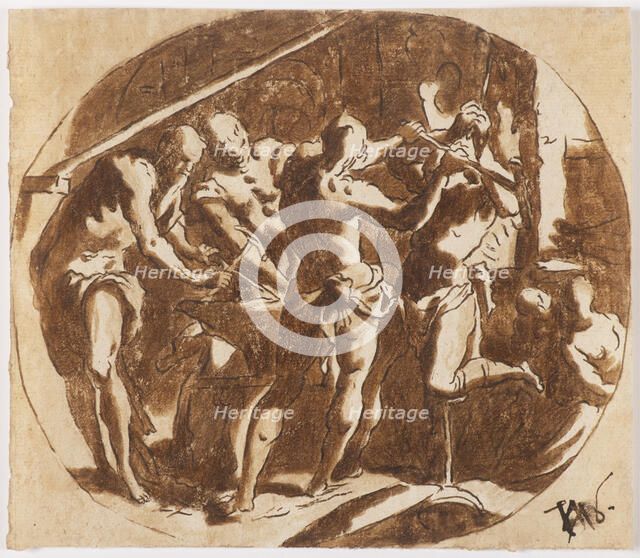 Hephaestus at the Forge. Creator: Palma il Giovane, Jacopo, the Younger (1544-1628).