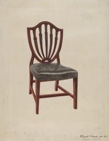 Hepplewhite Chair, c. 1936. Creator: Vincent P. Rosel