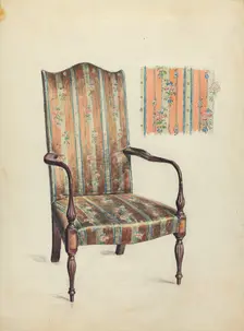 Hepplewhite Arm Chair, 1936. Creator: Elizabeth Curtis