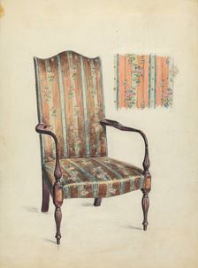 Hepplewhite Arm Chair, 1936. Creator: Elizabeth Curtis
