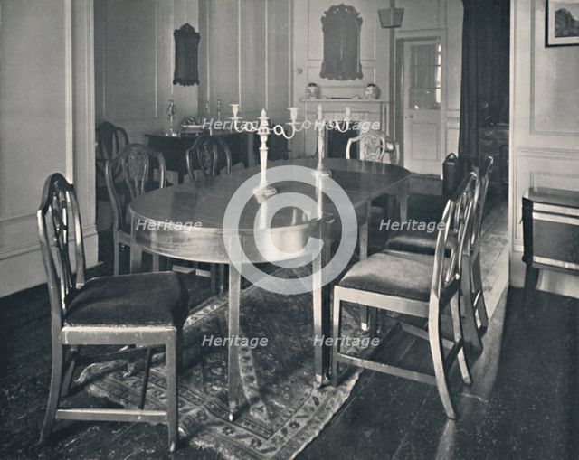 'Hepplewhite Mahogany Dining-Room Furniture', (1760-1770)', 1928. Artist: Unknown.