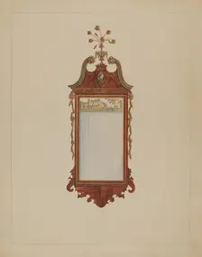 Hepplewhite Mirror, 1935/1942. Creator: Nicholas Gorid