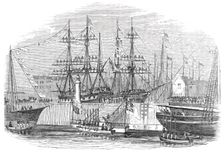 Her Majesty and Prince Albert disembarking Dundee, 1844. Creator: Ebenezer Landells
