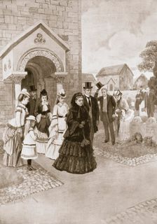 Her Majesty at Whippingham Church 1901. Creator: A Forestier