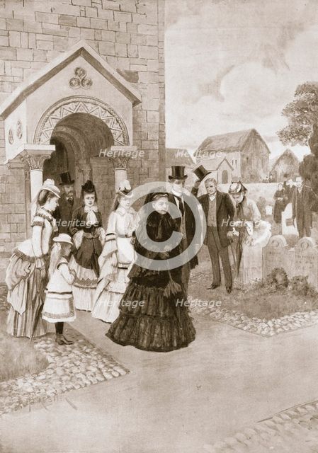 'Her Majesty at Whippingham Church', 1901.  Creator: A Forestier.