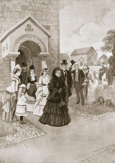 Her Majesty at Whippingham Church 1901. Artist: A Forestier