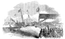 Her Majesty landing at Grimsby, 1854. Creator: Unknown