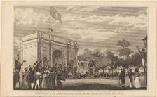 Her Majesty Leaving Buckingham Palace, June 28, 1838 [left half], 19th century. Creator: Unknown