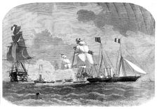 Her Majesty leaving Cherbourg, 1858. Creator: Smyth