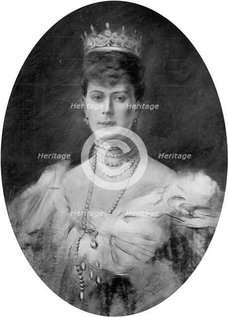 'Her Majesty Queen Mary', 1910.Artist: George C Wilmshurst