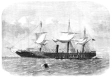 Her Majesty's Troop-Ship "Transit", refitting and receiving stores for China in Portsmouth...1857. Creator: Edwin Weedon