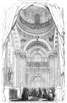 Her Majesty's Visit to Castle Howard - the Reception in the Great Hall, 1850. Creator: Unknown