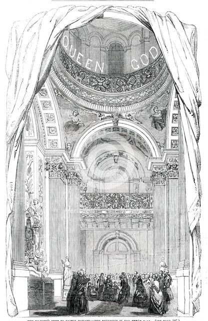 Her Majesty's Visit to Castle Howard - the Reception in the Great Hall, 1850. Creator: Unknown.