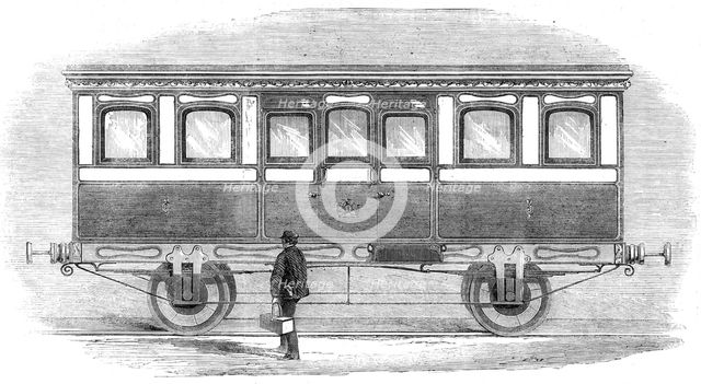 Her Majesty's carriage on the London and North-Western Railway, 1861. Creator: Unknown.
