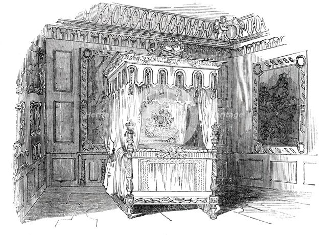 Her Majesty's State Bed, Burghley, 1844. Creator: Unknown.