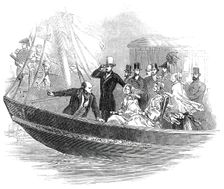 Her Majesty's Steamer, "The Fairy", on the Rhine, 1845. Creator: Unknown