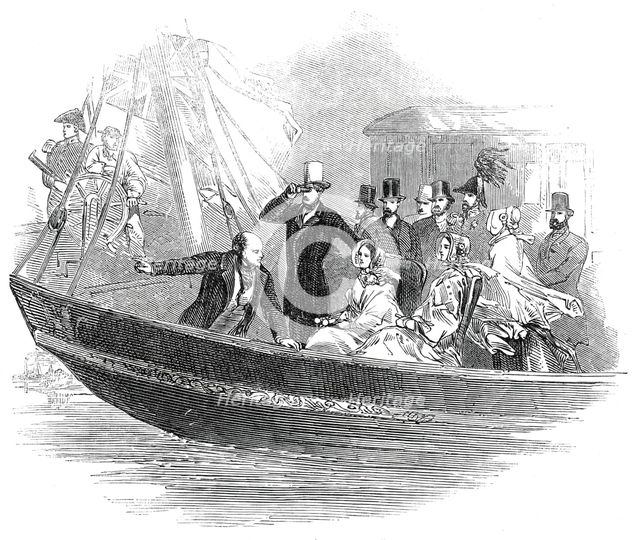 Her Majesty's Steamer, "The Fairy", on the Rhine, 1845. Creator: Unknown.