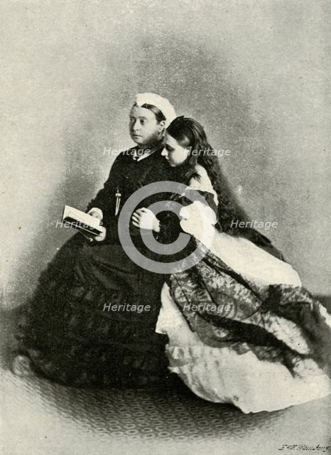 'Her Majesty with the Princess Beatrice, April 1871', (c1897). Creator: E&S Woodbury.