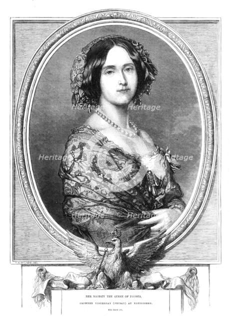 Her Majesty the Queen of Prussia, crowned at Königsberg, 1861. Creator: Unknown.
