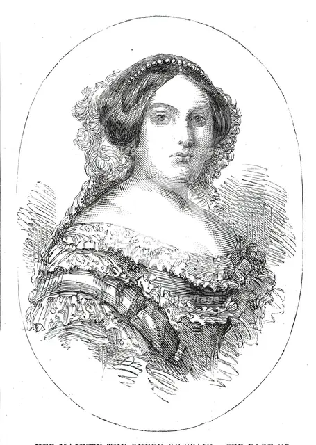 Her Majesty the Queen of Spain, 1860. Creator: Unknown.