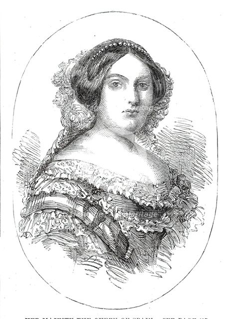 Her Majesty the Queen of Spain, 1860. Creator: Unknown.
