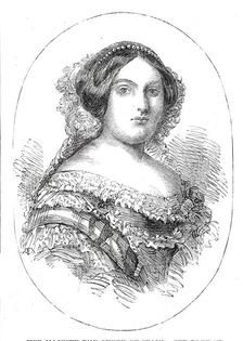 Her Majesty the Queen of Spain, 1860. Creator: Unknown