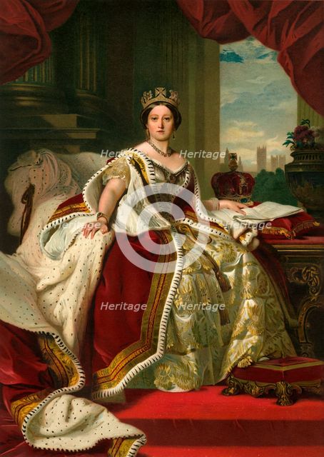 'Her Majesty The Queen in Her Robes of State', 1859, (c1897). Artist: Eyre & Spottiswoode.