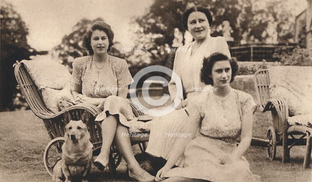 'Her Majesty the Queen with the Royal Princesses', c1950. Creator: Lisa Sheridan.